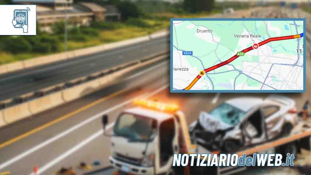 Incidente Tangenziale Torino Venaria Oggi 14 Dicembre 2022