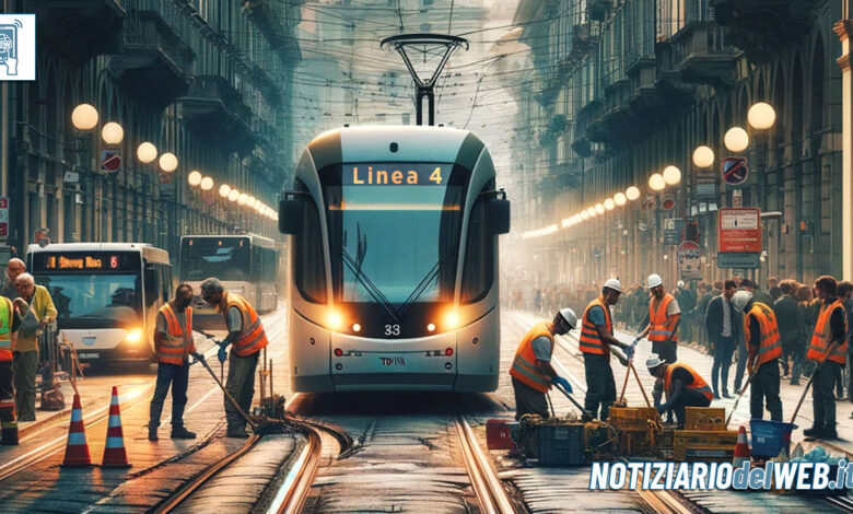 Il 28 e 29 marzo, la linea 4 del tram di Torino vedrà una modifica nel suo percorso a causa di lavori urgenti su Corso Giulio Cesare, con un servizio di bus sostitutivi attivo per i viaggiatori.