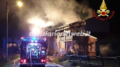 Incendio Biella 18 gennaio 2022: in fiamme un'abitazione di Zubiena