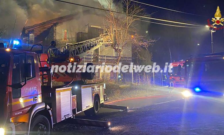 Incendio Novalesa: abitazione in fiamme in Strada dell'Abbazia