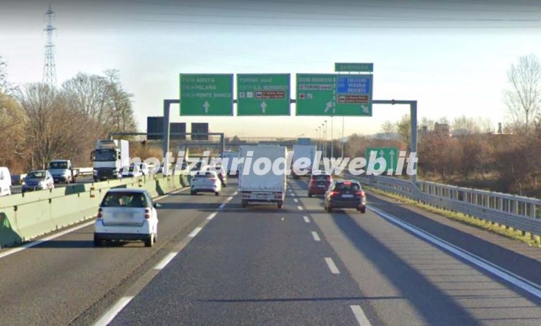 Incidente Tangenziale Torino Aosta ieri 5 gennaio 2022