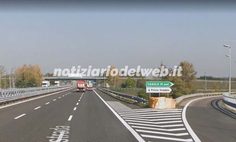 Incidente Casale Monferrato oggi 7 febbraio 2022: lunghe code sulla A26