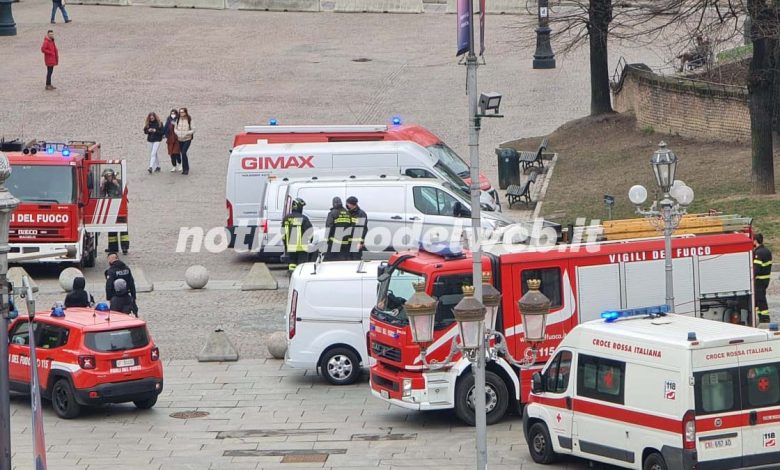 Incendio Piazza Castello, evacuato Palazzo Madama