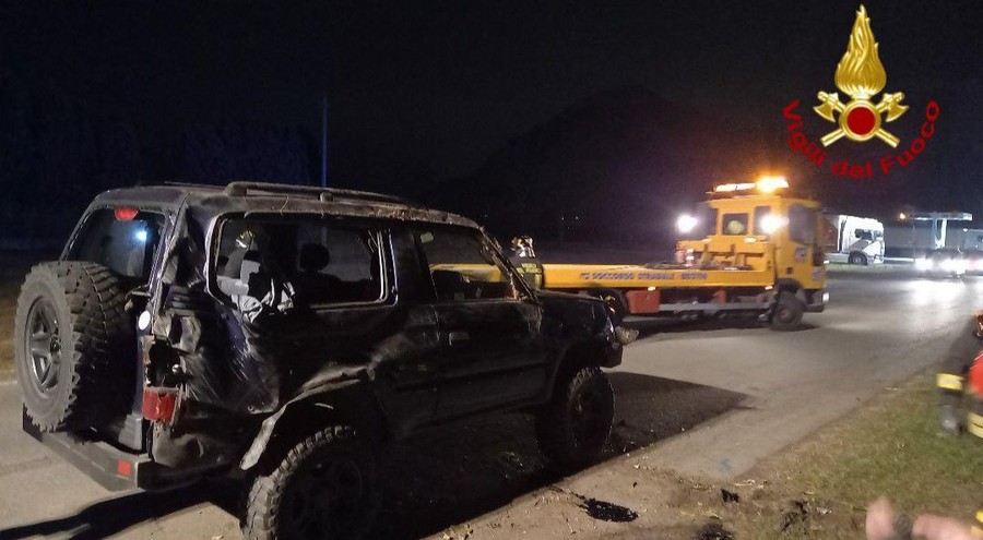 Incidente a Ornavasso nella notte del 18 marzo 2022: auto ribaltata