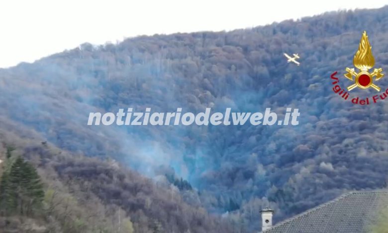 Incendio Cuneo oggi 9 aprile 2022 in fiamme la zona di Caraglio (2)