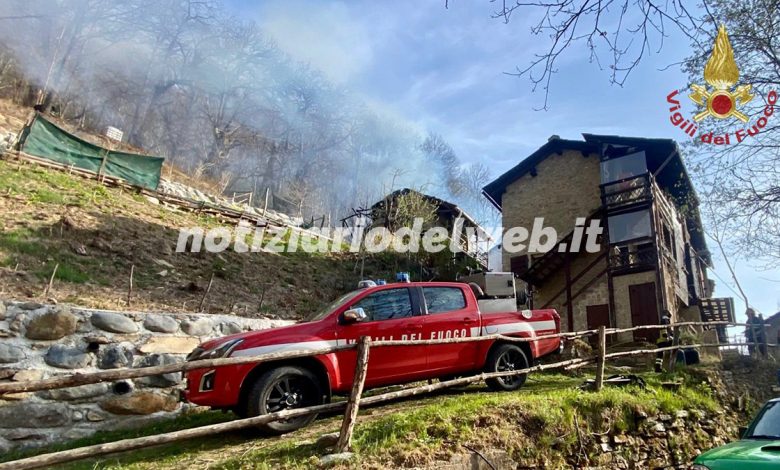 Incendio a Giaveno oggi 12 aprile 2022