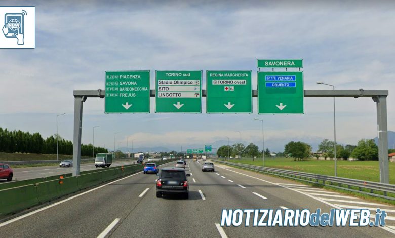 Incidente Tangenziale Torino oggi 25 giugno 2022 (1)