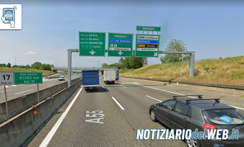 Incidente Tangenziale Drosso Beinasco oggi 25 luglio 2022