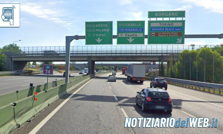 Incidente in Tangenziale Nord altezza Borgaro oggi 24 luglio 2022