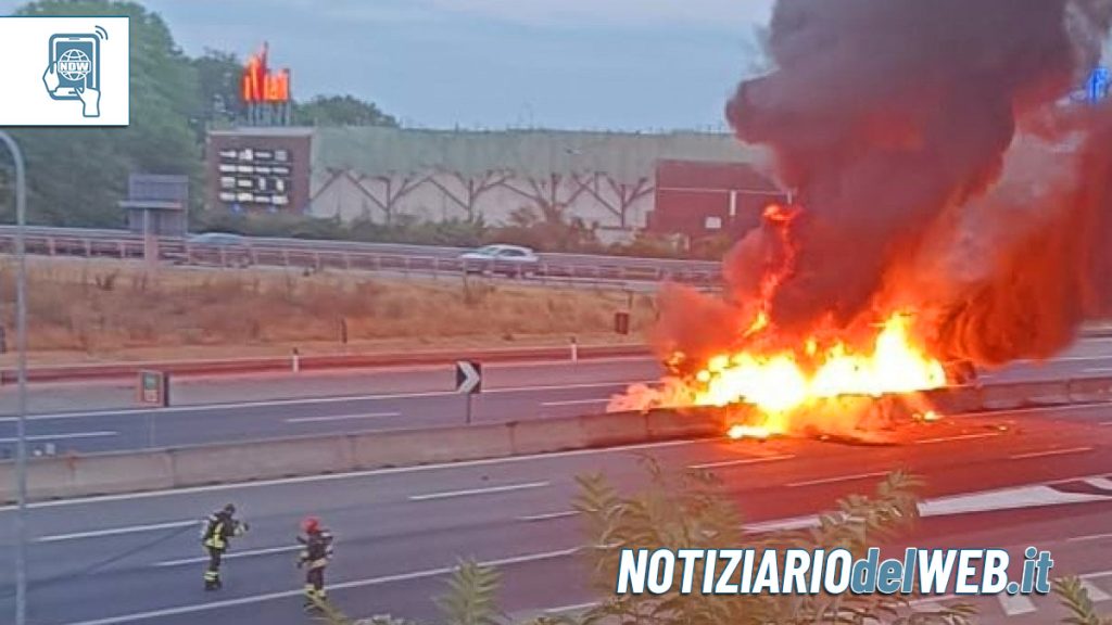 Terribile incidente in Tangenziale a Nichelino 1 agosto 2022 camion in fiamme, una vittima