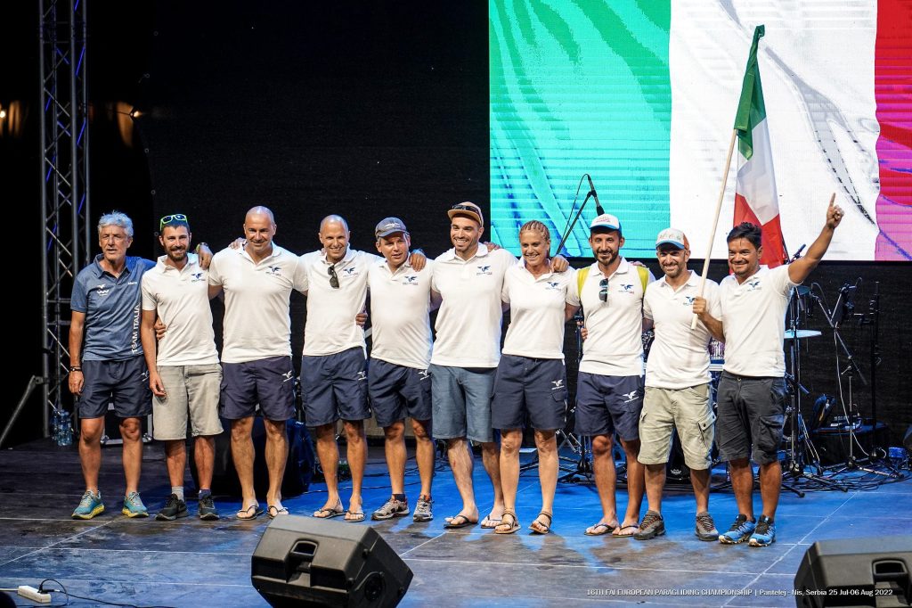 Il TEAM italiano ai campionati europei parapendio