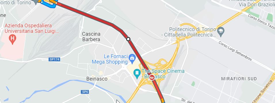 Incidente Tangenziale Torino Pinerolo oggi 9 settembre 2022 (2)