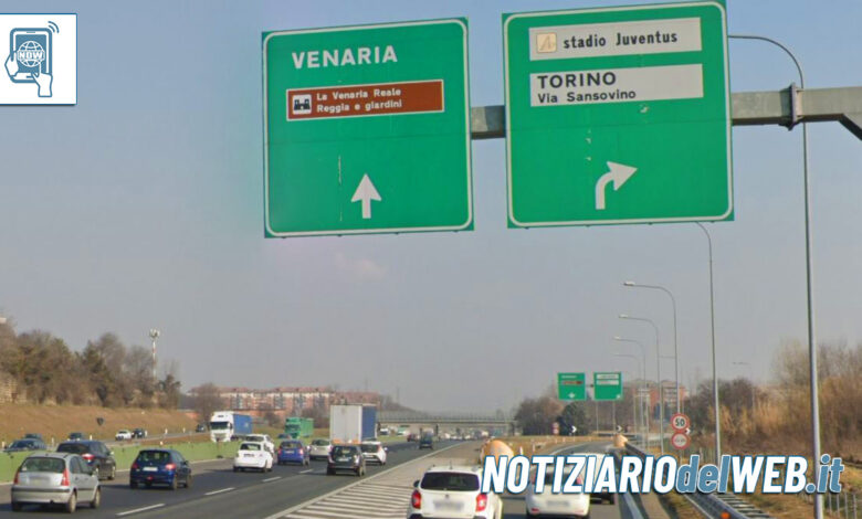 Incidente Tangenziale Torino Venaria oggi 20 settembre 2022