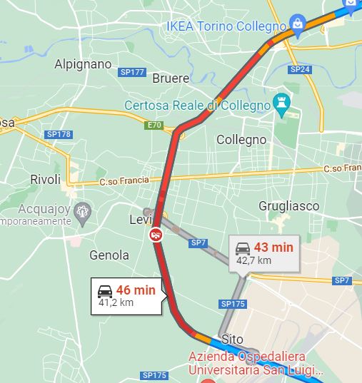 Incidente Tangenziale Torino oggi 14 ottobre 2022: traffico in entrambe le direzioni