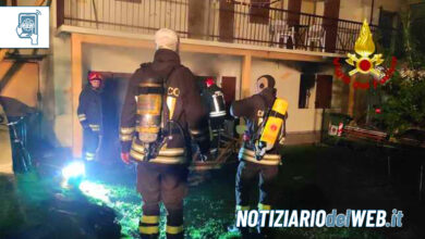 Incendio a Villar Dora in salvo coppia con 3 cani e 1 gatto