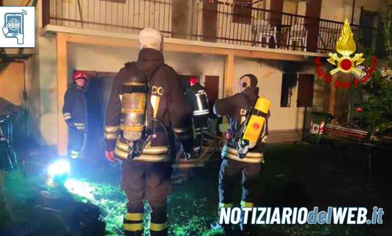 Incendio a Villar Dora in salvo coppia con 3 cani e 1 gatto