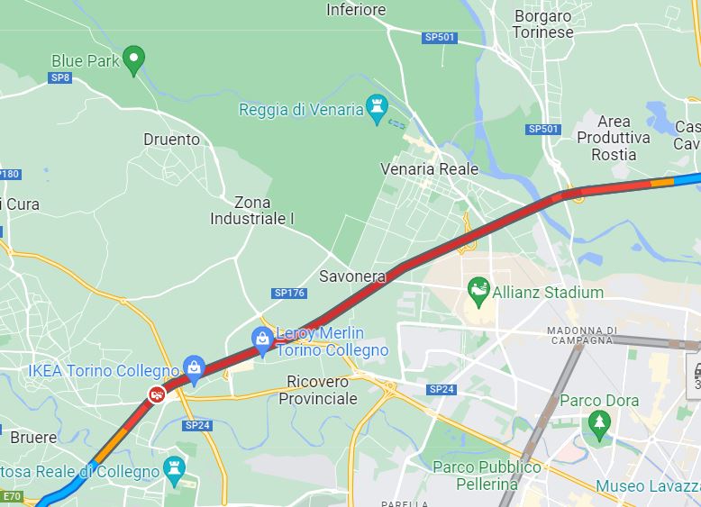 Incidente Tangenziale Torino Collegno oggi 25 ottobre 2022 (1)