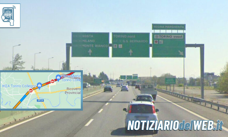 Serie di incidenti Tangenziale Torino oggi 12 ottobre 2022: traffico in tilt