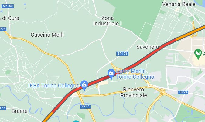 Incidente Tangenziale Torino Collegno oggi 18 novembre 2022 