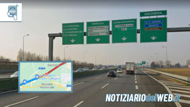 Incidente Tangenziale Torino Savonera