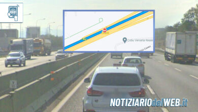 Incidente Tangenziale Torino oggi 26 gennaio 2023 altezza Venaria