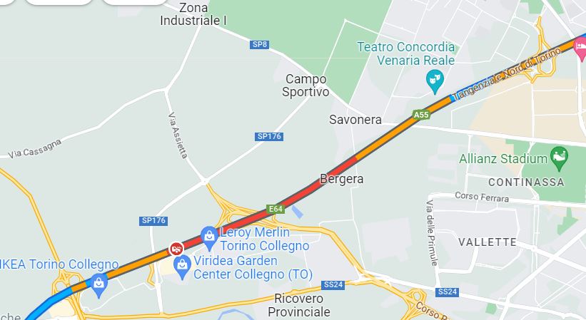 Incidente Tangenziale Torino Collegno oggi 22 febbraio 2023