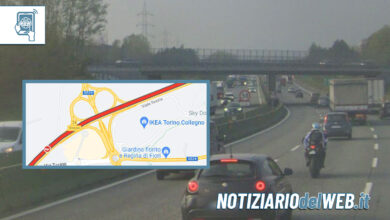 Incidente Tangenziale Torino oggi 23 febbraio 2023 altezza Collegno