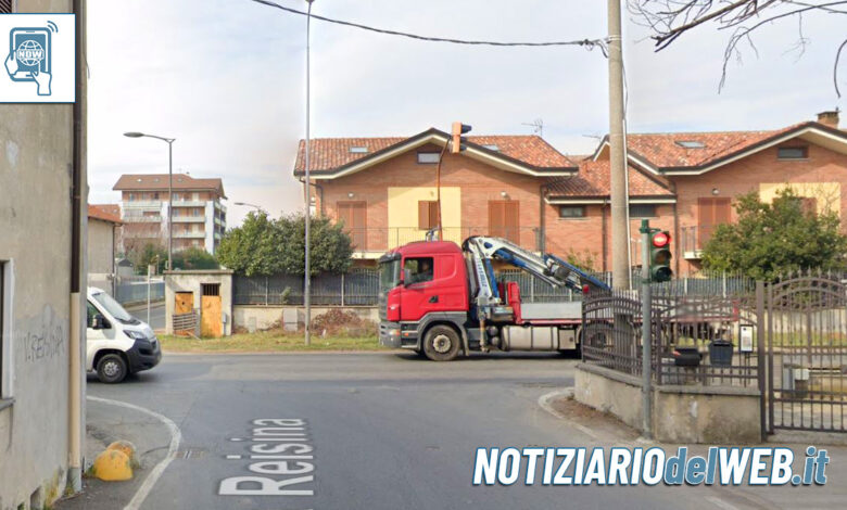 Fuga di gas in strada Cuorgnè angolo via Resina nel comune di Mappano nella mattinata di oggi 23 febbraio 2023