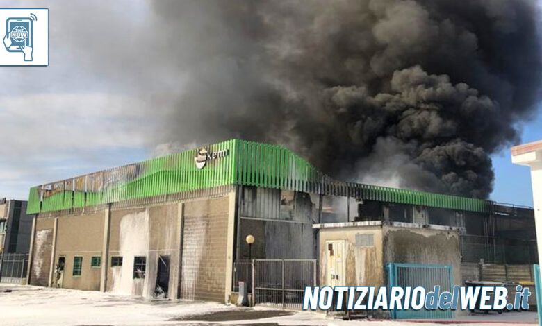 Incendio San Pietro Mosezzo oggi 29 marzo 2023 fiamme alla Kemi srl