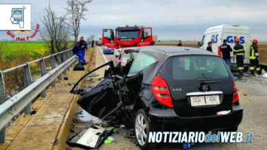 Incidente Vercelli oggi 24 marzo 2023 San Germano Vercellese