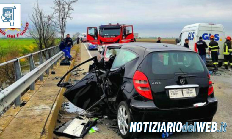 Incidente Vercelli oggi 24 marzo 2023 San Germano Vercellese