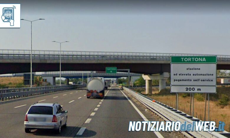 Incidente A7 Tortona oggi 11 aprile 2023 due feriti