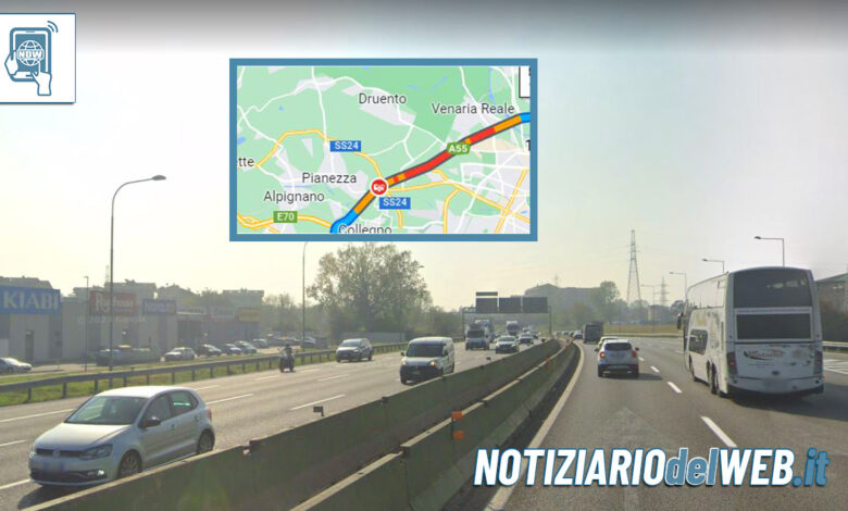 Incidente Tangenziale Torino oggi 12 aprile 2023 altezza Collegno (1)