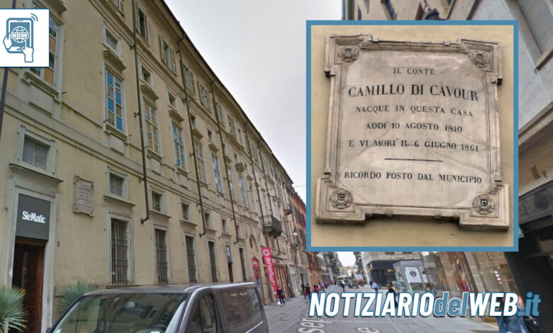 Torino, la casa dove abitò Camillo Benso conte di Cavour