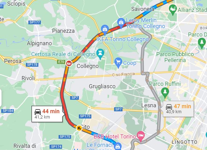 Incidente Tangenziale Torino Collegno oggi 12 maggio 2023