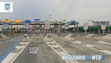 Incidente in Tangenziale a Torino Falchera oggi 7 giugno 2023 auto contro il pilastro del casello