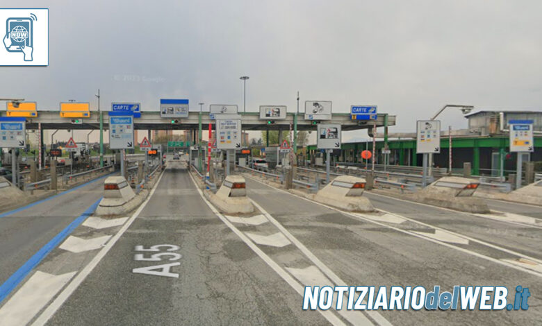 Incidente in Tangenziale a Torino Falchera oggi 7 giugno 2023 auto contro il pilastro del casello