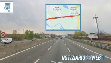 Incidente Tangenziale Torino Borgaro oggi 31 luglio 2023