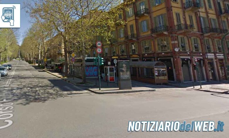 Allagamento a Torino rottura di condotta idrica in corso Moncalieri