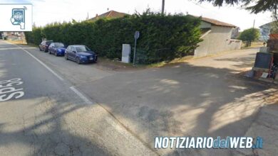 Incidente a Spineto di Castellamonte 12 agosto 2023: moto a terra