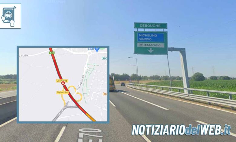 Incidente in Tangenziale a Torino oggi 30 settembre 2023, altezza svincolo Debouchè