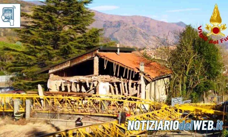 Incidente sul lavoro a Caselette oggi 27 novembre: crollo di una gru, due operai feriti