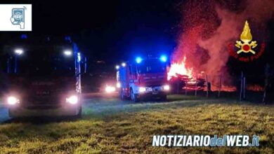 Nuovo incendio a Giaveno: fiamme in un deposito di legno in via Avigliana