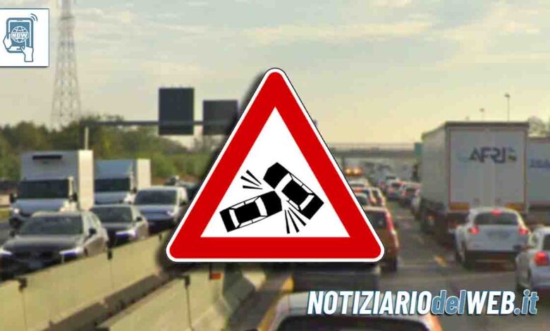 Incidente lungo la Tangenziale di Torino