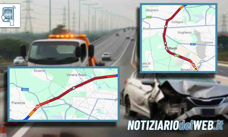 Incidenti multipli in Tangenziale a Torino oggi 22 novembre, traffico paralizzato in entrambe le direzioni