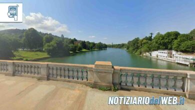 Salvataggio da parte della Polizia sul ponte Umberto I di Torino